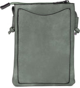 styleBREAKER mini shoulder bag with studs in a star formation, shoulder bag, handbag, bag, ladies 02012235, Colour:Grey-Blue